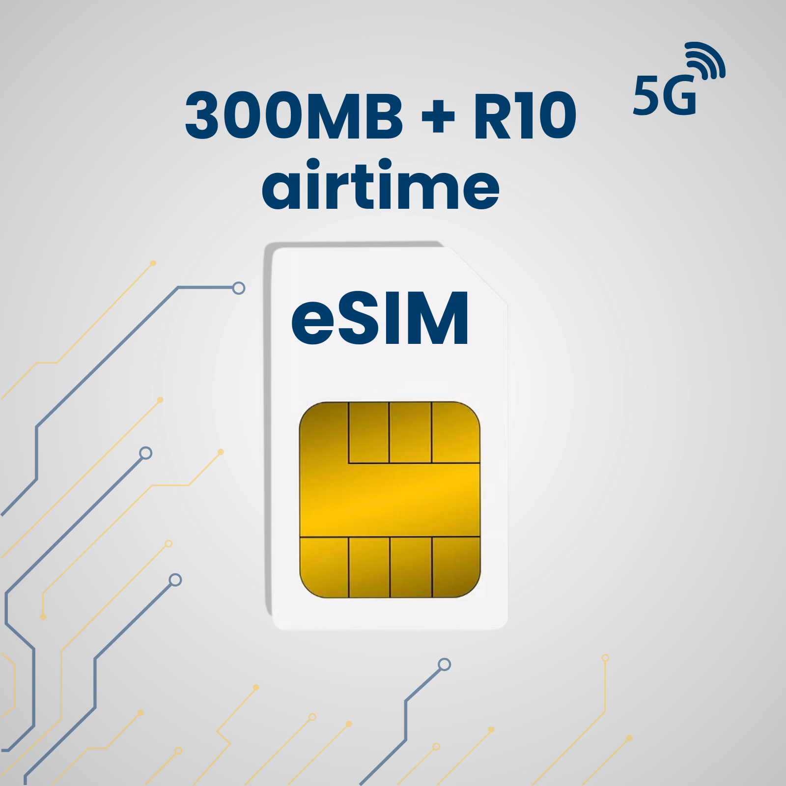 eSIM + 300MB + R10 Airtime